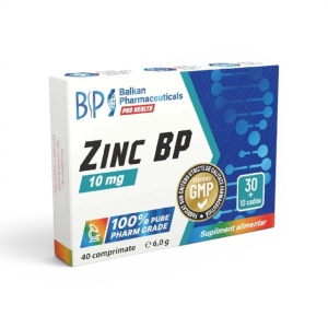 Zinc BP 10 mg, 40 comprimate, Balkan Pharmaceuticals
