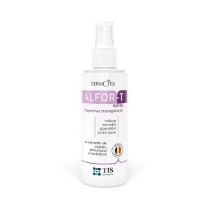 Alfor-T spray, cu alaun de potasiu, coada-șoricelului și levănțică, ajută la controlul transpirației excesive la axile și picioare, 110 ml, Tis Farmaceutic
