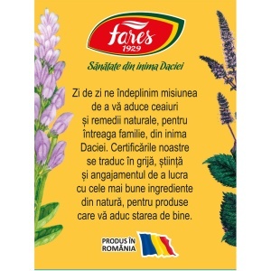 Ceai Bio Digestie Ușoară D160, 20 plicuri, Fares - Img 3