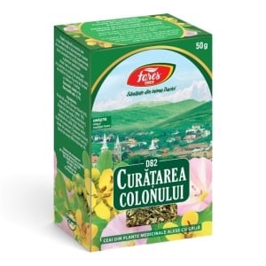 Ceai Curățarea Colonului D82, susține tranzitul intestinal și ajută la eliminarea naturală, 50 g, Fares