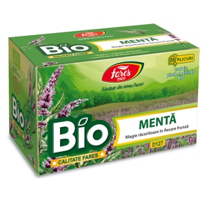 Ceai de Mentă Bio, 20 plicuri, Fares