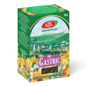 Ceai Gastric D62, contribuie la protejarea mucoasei stomacului și ajută la reducerea disconfortului gastric, 50 g, Fares
