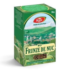 Ceai Nuc frunze M121, contribuie la menținerea colesterolului în limite normale, susține echilibrul grăsimilor din sânge, 50 g, Fares