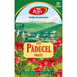 Ceai Păducel fructe, C20, 20 plicuri, Fares - Img 2