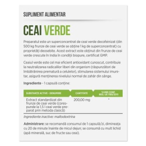 Ceai verde, 30 capsule, Parapharm - Img 2
