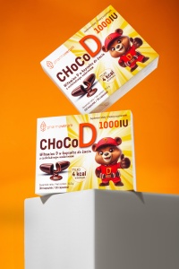 ChocoD Vitamina D3 1000 UI, capsule masticabile cu ciocolată, susține sănătatea oaselor, dinților și imunitatea, 30 capsule, Pharmaverum - Img 6