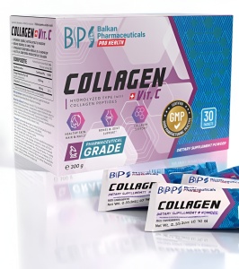 Collagen + Vit. C, 300g, 30 plicuri, Balkan Pharmaceuticals - Img 2