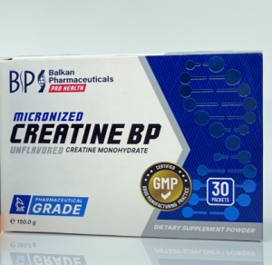 Creatine BP, 30 pliculețe × 5 g, pulbere,fără aromă, Balkan Pharmaceuticals - Img 2