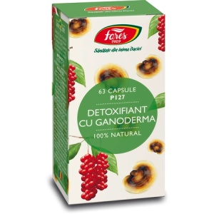 Detoxifiant cu Ganoderma, P127, 63 capsule, Fares