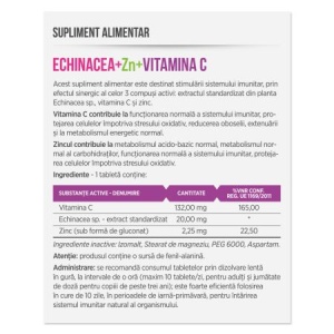 Echinacea + Zinc + Vitamina C, 30 capsule, Parapharm - Img 2