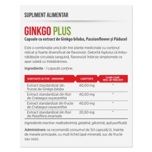 Ginkgo Plus, 30 capsule, Parapharm - Img 2