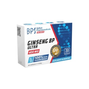 Ginseng BP, supliment alimentar destinat susținerii energiei, vitalității și rezistenței organismului, cu extract de Panax Ginseng, 200 mg, 30 capsule, Balkan Pharmaceuticals