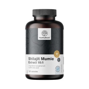 HealthyWorld, Shilajit Mumie - supliment alimentar cu extract de shilajit, 120 capsule