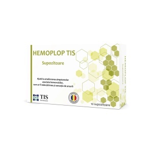 Hemoplop Tis supozitoare, 10 bucăți, Tis Farmaceutic