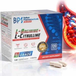 L-Arginine + L-Citrulline, 120 capsule, Balkan Pharmaceuticals - Img 2
