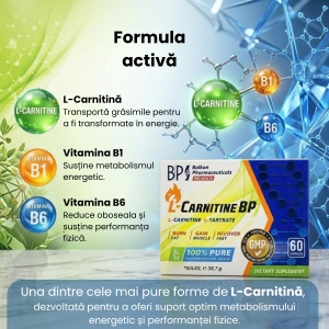 L-Carnitine BP, 500mg, 60 capsule, Balkan Pharmaceuticals - Img 4