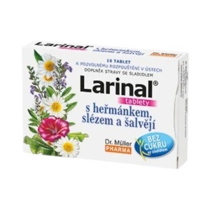Larinal comprimate cu mușețel, nalbă și salvie, 16 comprimate, Dr. Müller Pharma