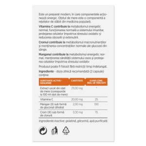 Lipostop cu oțet de Mere, 60 capsule, Parapharm - Img 2