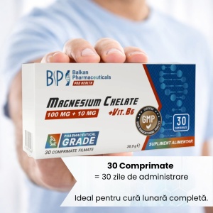 Magnesium Chelate + Vit. B6, 100 mg, 30 capsule, Balkan Pharmaceuticals - Img 9