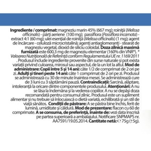 Magneziu Organic, 60 comprimate, Dacia plant - Img 3