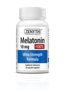 Melatonină Forte 10 mg, ajută la reducerea timpului necesar pentru a adormi, susține un somn odihnitor, 30 capsule, Zenyth