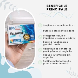 Seleniu + Zinc 50 mcg, 60 comprimate, Balkan Pharmaceuticals - Img 2