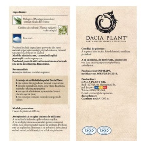 Sirop de Pătlagină, 200 ml, Dacia plant - Img 3