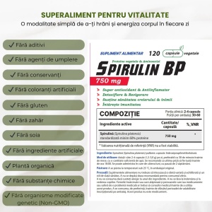 Spirulină, 120 capsule, Balkan Pharmaceuticals - Img 10