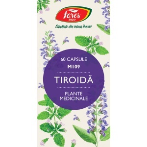 Tiroidă M109, capsule care susțin funcția tiroidei și echilibrul hormonal și contribuie la calm și relaxare, 60 capsule, Fares - Img 2