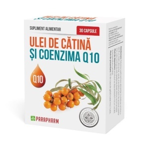 Ulei de Cătină cu Coenzima Q10, susține funcționarea inimii, energia și vitalitatea organismului, 30 capsule, Parapharm