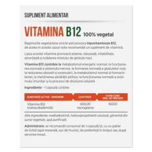 Vitamina B12, 30 capsule, Parapharm - Img 2