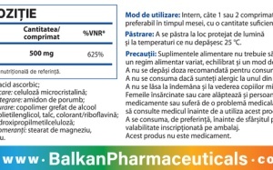 Vitamina C 500 mg, 30 comprimate, Balkan Pharmaceuticals - Img 3