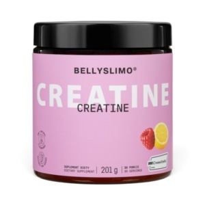 BELLYSLIMO® Creatină Creavitalis®, cu aromă de zmeură și lămâie, susține performanța fizică și energia musculară în timpul antrenamentelor intense, 201 g, Pharmaverum