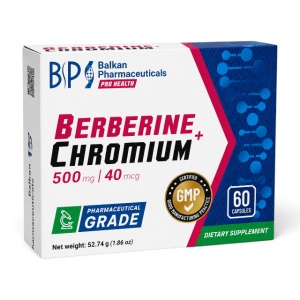 Berberină + Chromium, 60 capsule, Balkan Pharmaceuticals