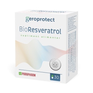 Bio-Resveratrol 300 mg, cu extract de vin roșu și piperină, susține sănătatea inimii și circulația, contribuie la protecția antioxidantă, 30 capsule, Parapharm