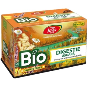 Ceai Bio Digestie Ușoară, 20 plicuri, Fares