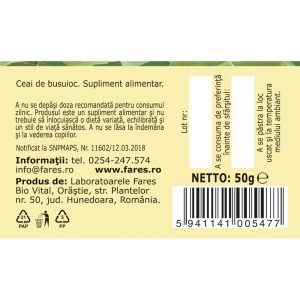 Ceai Busuioc iarbă D129, 50 g, Fares - Img 5