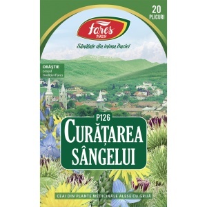 Ceai curățarea sângelui, P126, 20 plicuri, Fares - Img 2