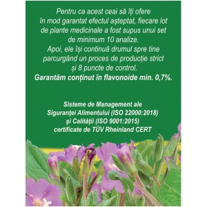 Ceai de Pufuliță cu Flori Mici U 89, 20 plicuri, Fares - Img 3
