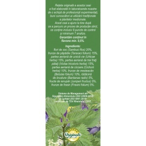 Ceai Detoxifiant Purificarea Organismului P115, 50 g, Fares - Img 2