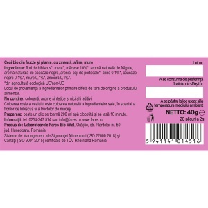 Ceai eco cu fructe de pădure, 20 plicuri, Fares - Img 5