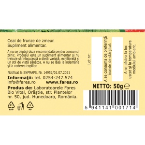 Ceai frunze de Zmeur, D137, 50 g, Fares - Img 5