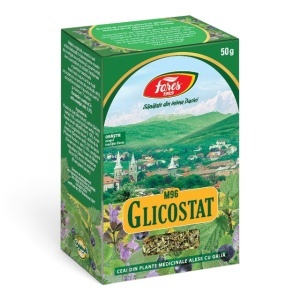 Ceai Glicostat M96, contribuie la menținerea glicemiei în limite normale și susține metabolismul glucidelor, 50 g, Fares
