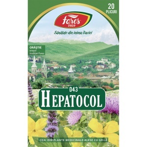 Ceai Hepatocol, D43, 20 plicuri, Fares - Img 2