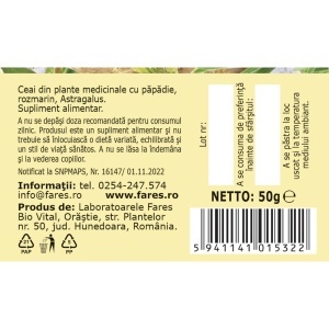 Ceai Hepatofit, 50 g, Fares - Img 4