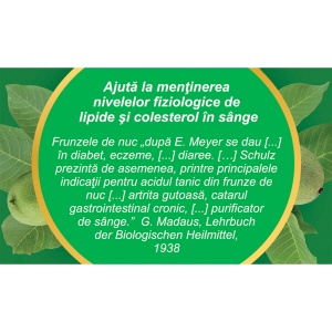 Ceai Nuc frunze M121, contribuie la menținerea colesterolului în limite normale, susține echilibrul grăsimilor din sânge, 50 g, Fares - Img 4