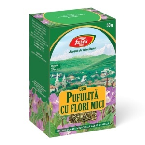 Ceai Pufuliță cu Flori Mici U88, care susține sănătatea prostatei și funcționarea normală a aparatului urinar, 50 g, Fares