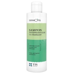 DermoTis Șampon Antipelicular cu Climbazol și Acid Salicilic, ajută la îndepărtarea mătreții și calmarea mâncărimii scalpului, 120 ml, Tis Farmaceutic
