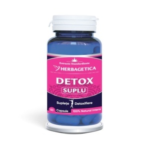 Detox Suplu, supliment alimentar destinat susținerii metabolismului, digestiei și controlului greutății, 60 capsule, Herbagetica