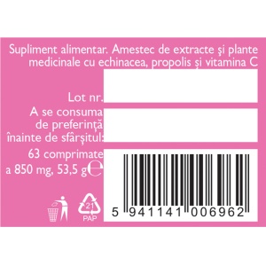 Echinacea cu Propolis și Vitamina C, F170, 63 comprimate, Fares - Img 5